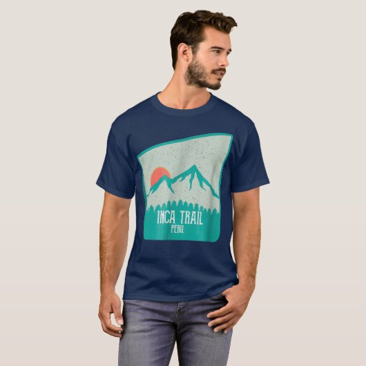 De Inca Trail Peru Machu Picchu Hiking Camping T-shirt (Voorkant volledig)