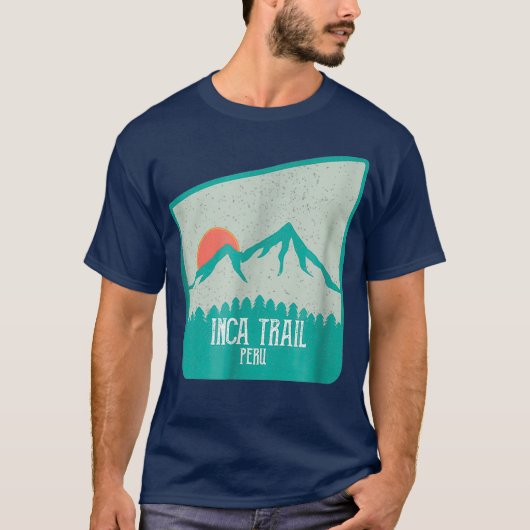 De Inca Trail Peru Machu Picchu Hiking Camping T-shirt (Voorkant)
