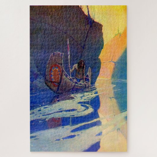 De Indiaan in zijn Eenzaamheid NC Wyeth 1907 Legpuzzel (Verticaal)
