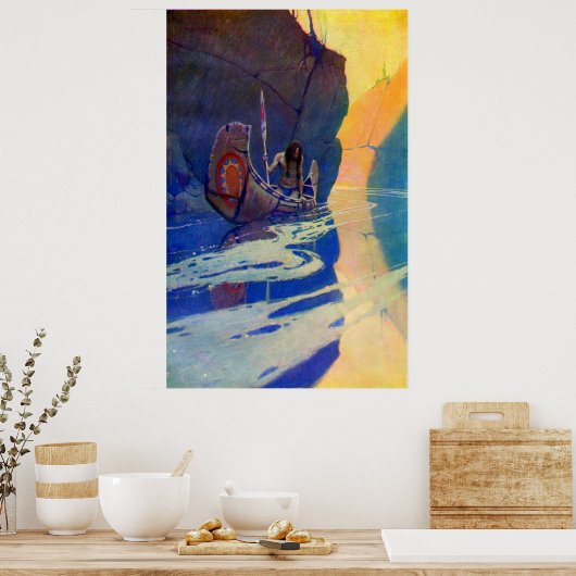 De Indiaan in zijn eenzaamheid NC Wyeth 1907 Poste Poster (Keuken)