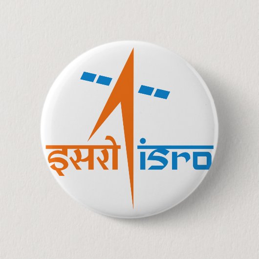 De Indian Space Research Organization - ISRO Ronde Button 5,7 Cm (Voorkant)