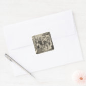 De Indiase hongersnood Vierkante Sticker (Envelop)