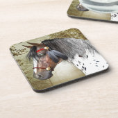 De Indiase Pony Bier Onderzetter (Linkerzijde)