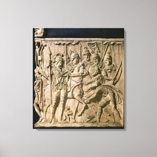 De indiening van een barbaars bij een Romeinse str Canvas Afdruk (Voorkant)