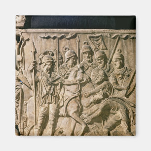 De indiening van een barbaars bij een Romeinse str Magneet