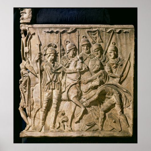 De indiening van een barbaars bij een Romeinse str Poster (Voorkant)