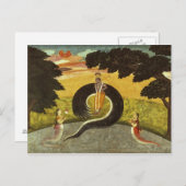 De indiening van Kaliya, Basohli, Pahari Briefkaart (Voorkant / Achterkant)