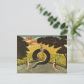 De indiening van Kaliya, Basohli, Pahari Briefkaart (Staand voorkant)