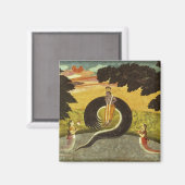 De indiening van Kaliya, Basohli, Pahari Magneet (Voorkant / Achterkant)