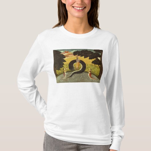 De indiening van Kaliya, Basohli, Pahari T-shirt (Voorkant)