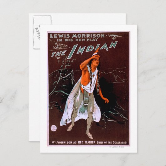 "De Indiër" - Rode Veer, chef van de Briefkaart (Voorkant / Achterkant)