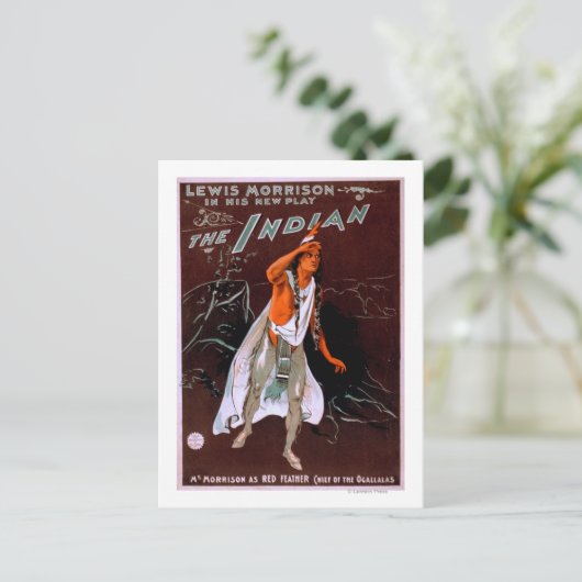 "De Indiër" - Rode Veer, chef van de Briefkaart (Staand voorkant)