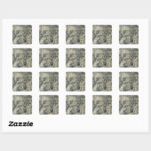De Indiërs leveren de Engelse hoofdsteden aan Vierkante Sticker (Vel)