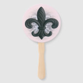 de "indigo/nam" iron fleur DE lis de VENTILATORS Handwaaier (Voorkant)
