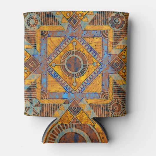 De Indische bloemige Paisley: etnisch medaillon. Blikjeskoeler (Voorkant)