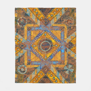 De Indische bloemige Paisley: etnisch medaillon. Fleece Deken