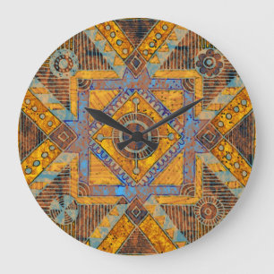 De Indische bloemige Paisley: etnisch medaillon. Grote Klok
