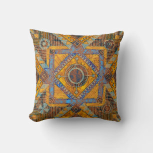 De Indische bloemige Paisley: etnisch medaillon. Kussen