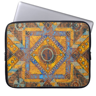 De Indische bloemige Paisley: etnisch medaillon. Laptop Sleeve