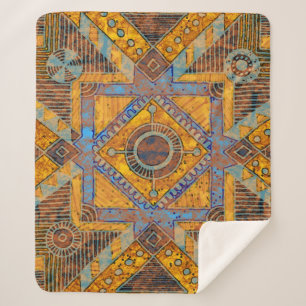 De Indische bloemige Paisley: etnisch medaillon. Sherpa Deken
