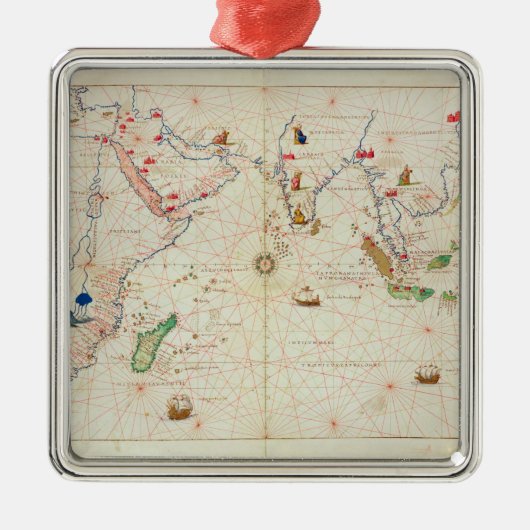 De Indische Oceaan Metalen Ornament (Voorkant)