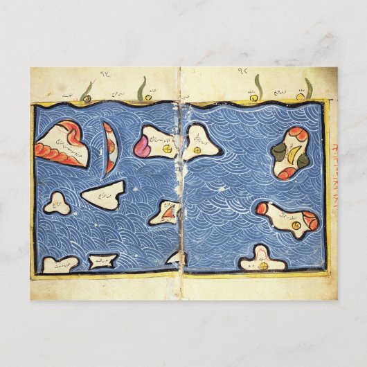 De Indische Oceaan, van een atlas Briefkaart (Voorkant)