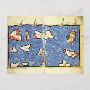 De Indische Oceaan, van een atlas Briefkaart