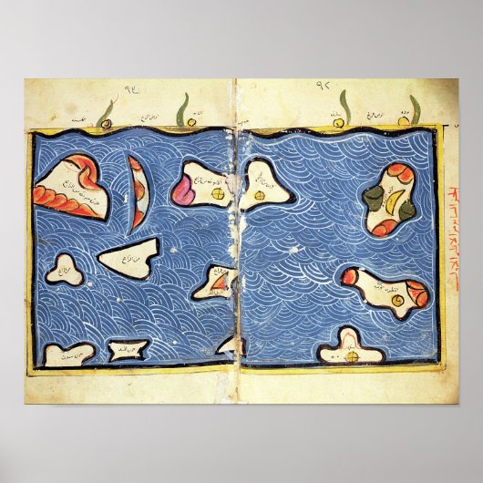 De Indische Oceaan, van een atlas Poster (Voorkant)