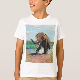 De Indische olifant bij een watergat - Wilhelm Kuh T-shirt