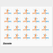 De Indische Organisatie voor Ruimteonderzoek - ISR Vierkante Sticker (Vel)
