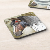 De Indische Pony Kurk Onderzetter (Linkerzijde)