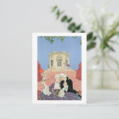 De indolenten, illustratie voor "Fetes Galantes" Briefkaart (Staand voorkant)