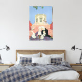 De indolenten, illustratie voor "Fetes Galantes" Canvas Afdruk (Insitu (Slaapkamer))