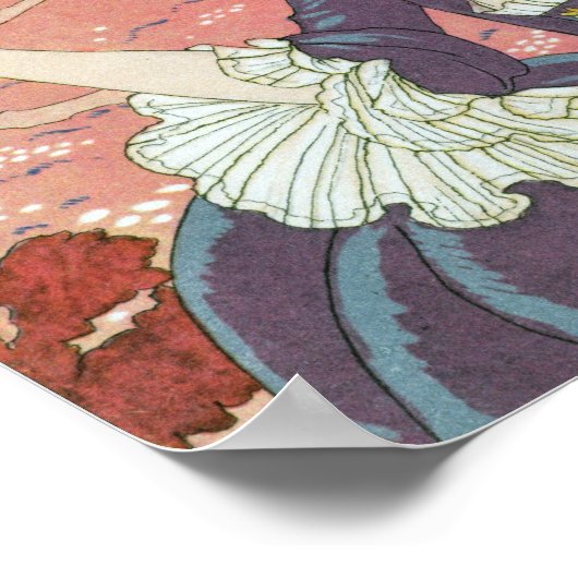 De indolenten, illustratie voor "Fetes Galantes" Poster (Hoek)