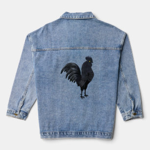 De Indonesische Ayam Cemani (zwarte haan zwart CH Denim Jacket