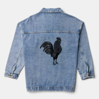 De Indonesische Ayam Cemani (zwarte haan zwart CH Denim Jacket
