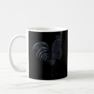 De Indonesische Ayam Cemani (zwarte haan zwart CH Koffiemok