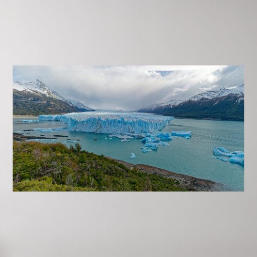 De indrukwekkende Perito Moreno-gletsjer Poster (Voorkant)