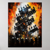 De ineenstorting van de orde – expressionistische  poster (Voorkant)