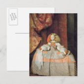 De Infanta Maria Marguerita in het roze Briefkaart (Voorkant / Achterkant)