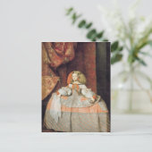 De Infanta Maria Marguerita in het roze Briefkaart (Staand voorkant)