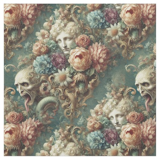 De Infernal Motorcade - Gothic Classic Tegel Stof (Close Up)