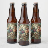De Infernal Motorcade - Gothic Floral Design Bier Etiket (Flessen)