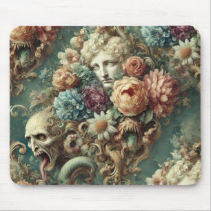 De Infernal Motorcade - Gothic Floral Design Muismat