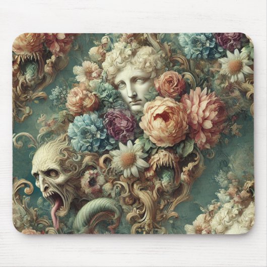 De Infernal Motorcade - Gothic Floral Design Muismat (Voorkant)