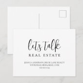 De Info van het contact laten Echte Estate spreken Briefkaart (Voorkant / Achterkant)