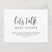 De Info van het contact laten Echte Estate spreken Briefkaart (Voorkant)