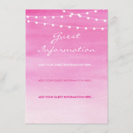 De informatie van de Koord van de Lichten van de W Informatiekaartje