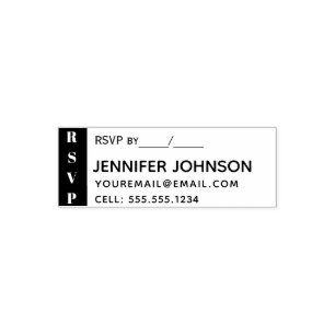 De Informatie van het Contact RSVP Zelfinktende Stempel