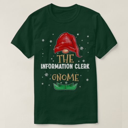 De informatiemanager Gnome Family Matching Christu T-shirt (Design voorkant)